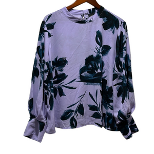 🦋🦋Worthington lavender floral long sleeve blouse size PXXL GUC..